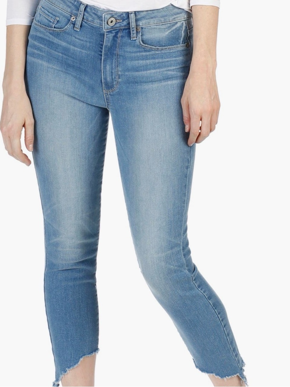 PAIGE Hoxton High Waist Crop Angled Ultra Skinny Jeans (Dacey) - Picture 2 of 10